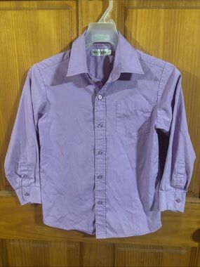 Van Heusen Boy’s Purple Dress Shirt - Button Front
